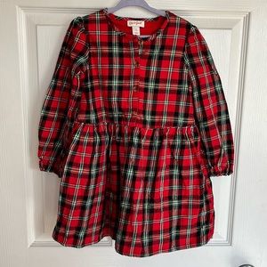 Cat & Jack Christmas Plaid Dress Size 5T